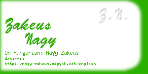 zakeus nagy business card